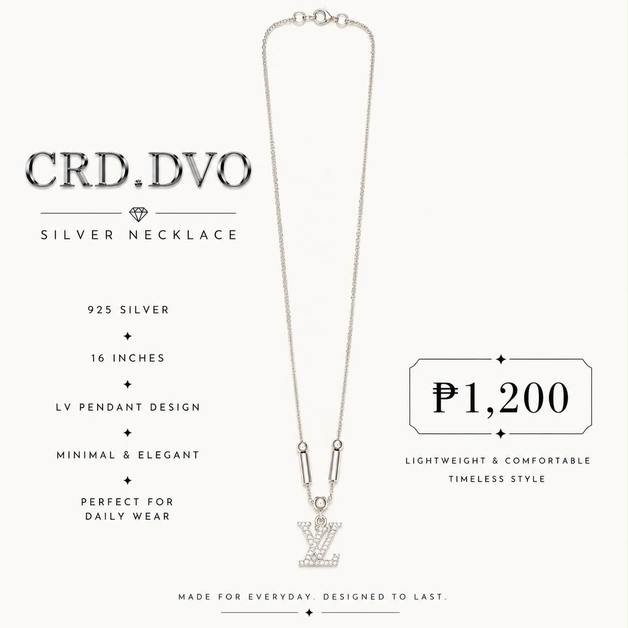 Luxe Initial Silver Necklace