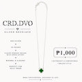 Emerald Clover Silver Necklace
