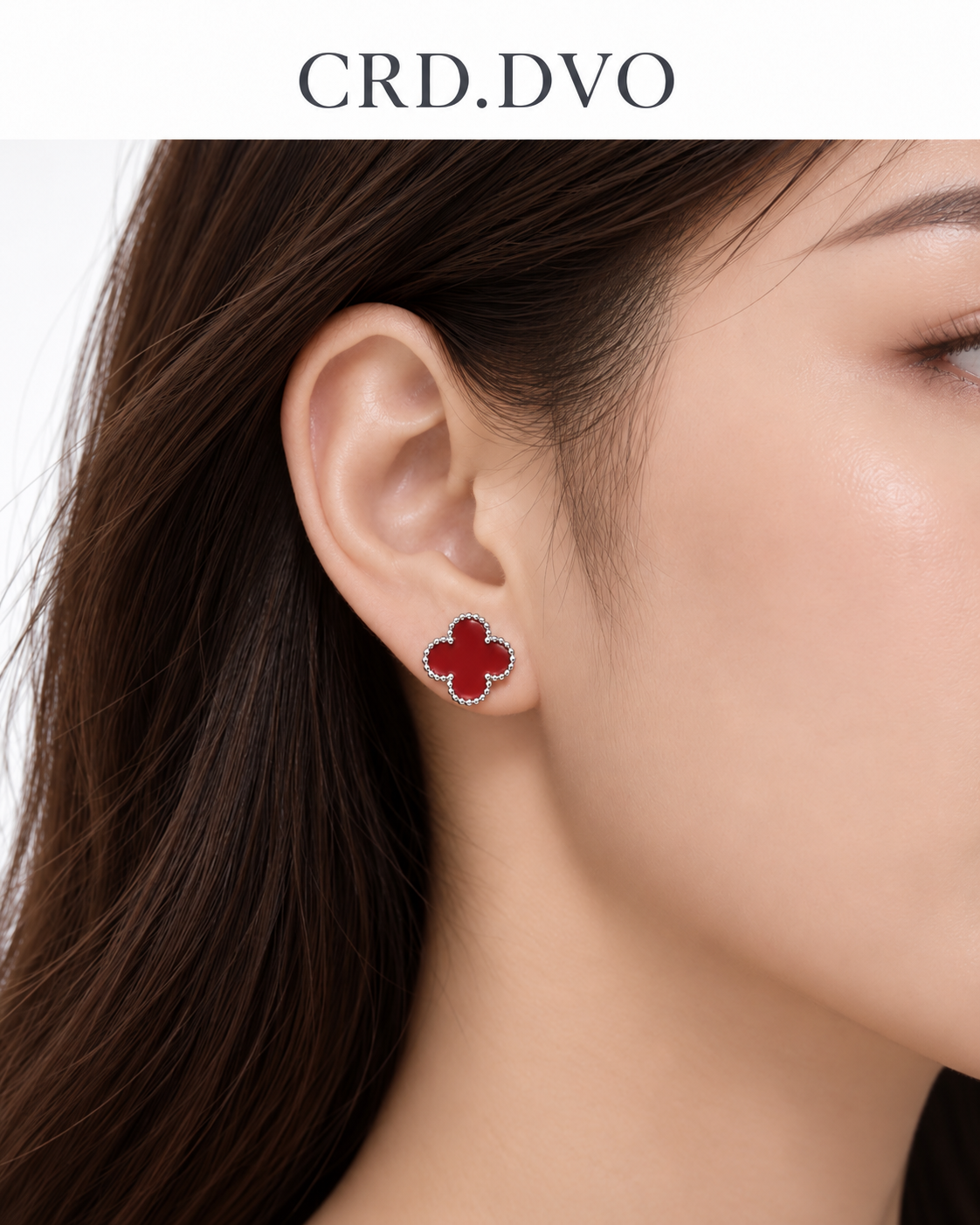 RED CLOVER STUD EARRING