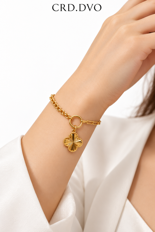 18k Clover Gold Bracelet