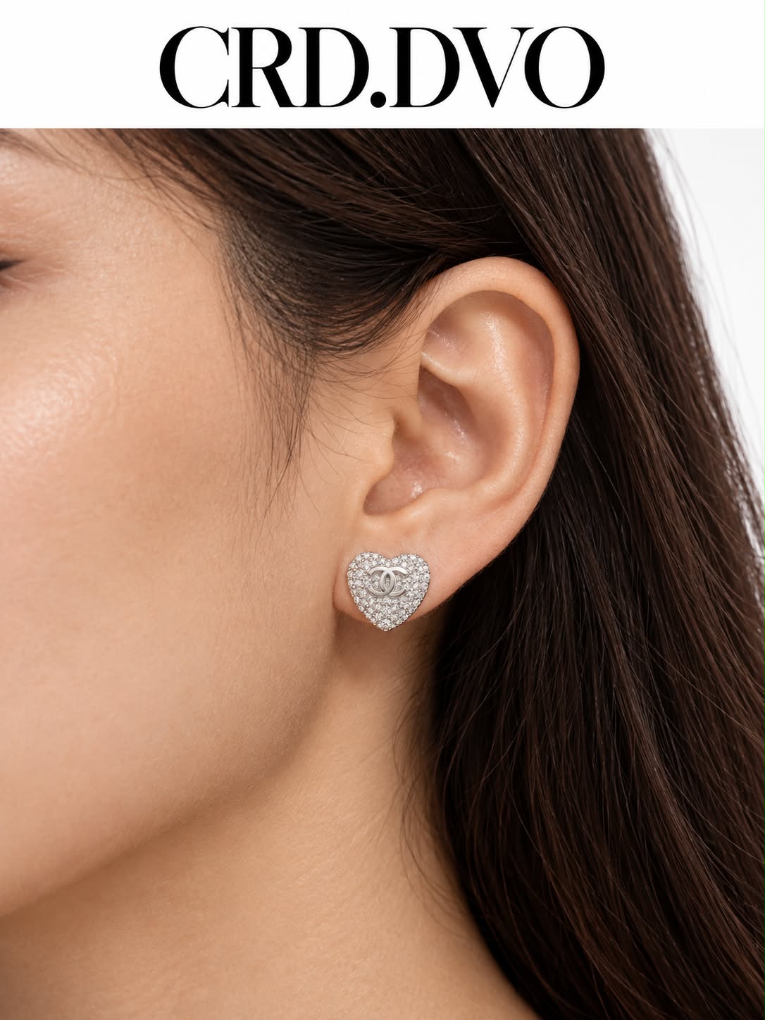 JESEL HEART STUD EARRING