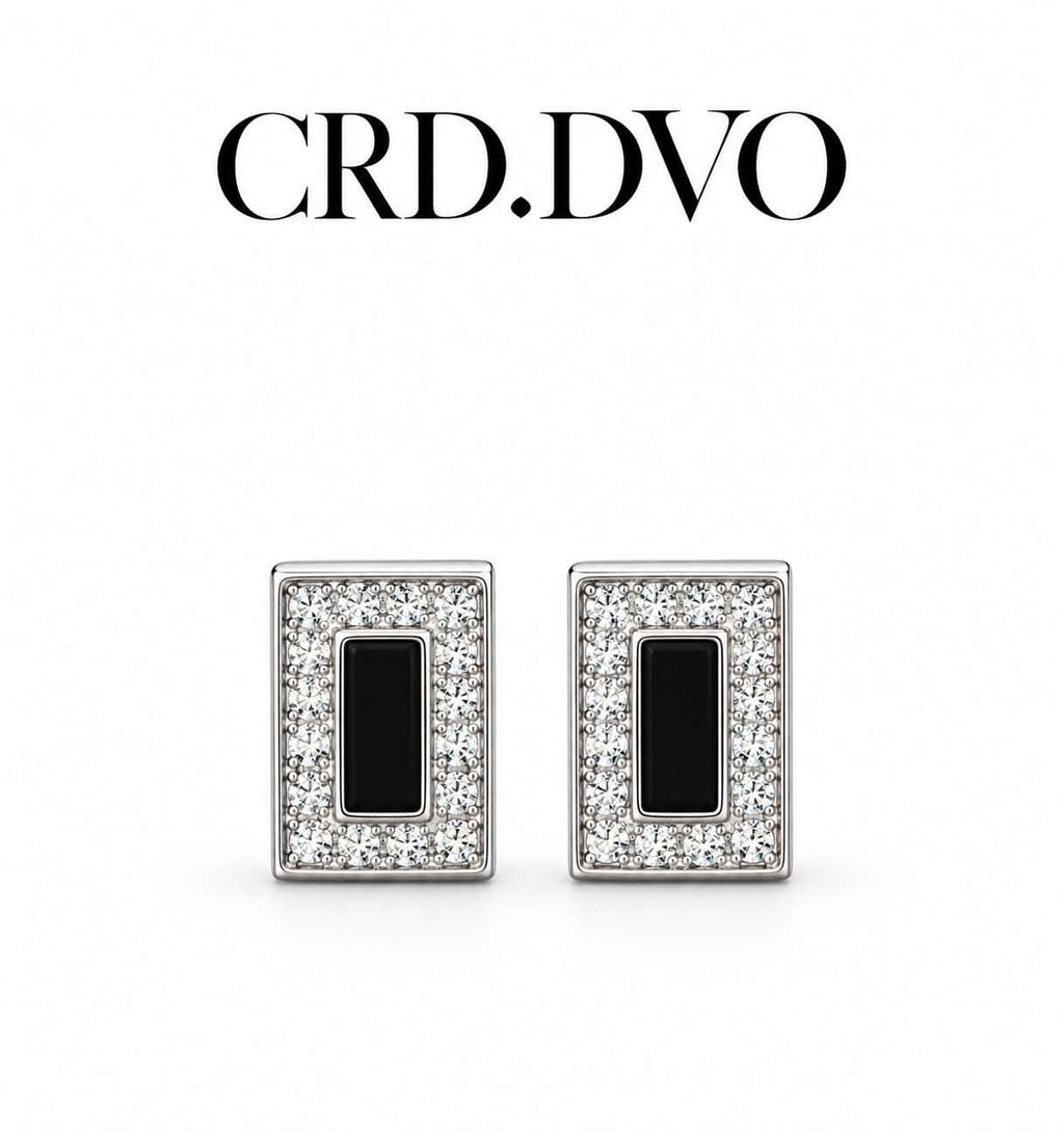 Noir Élise Crystal Stud Earrings