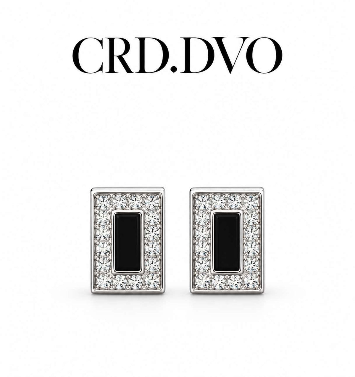 Noir Élise Crystal Stud Earrings