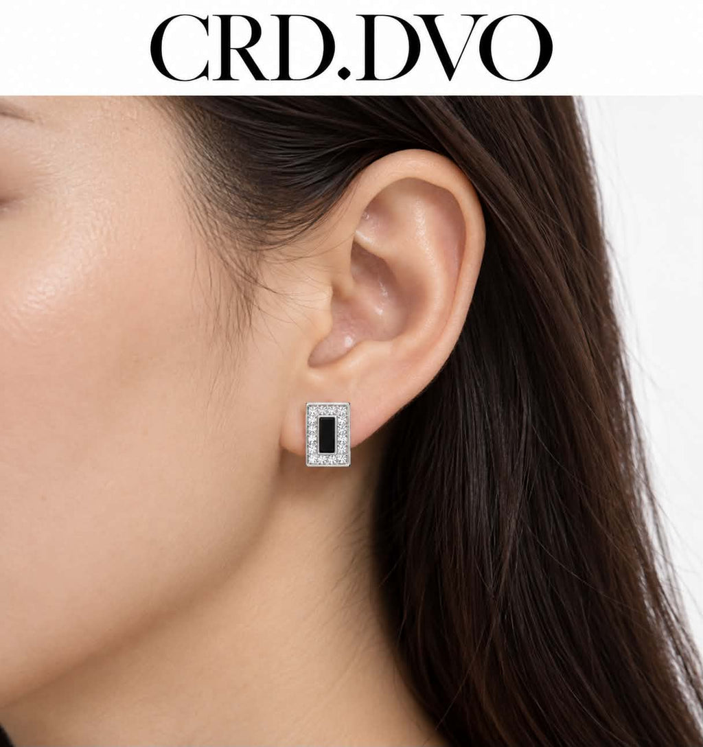 Noir Élise Crystal Stud Earrings
