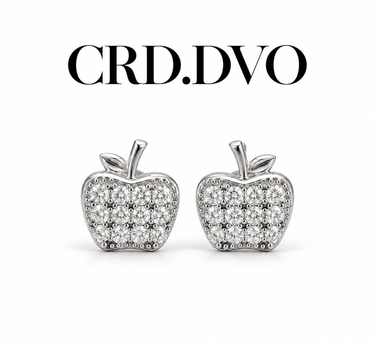 Éclat Apple Crystal Stud Earrings