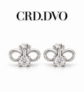 Élise Bow Crystal Stud Earrings