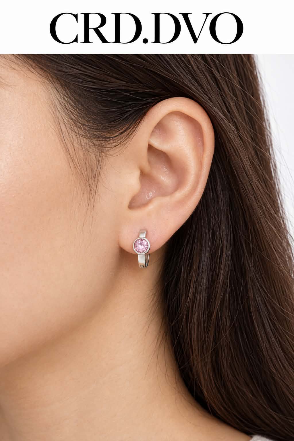Rosé Lumière Crystal Hoop Earrings