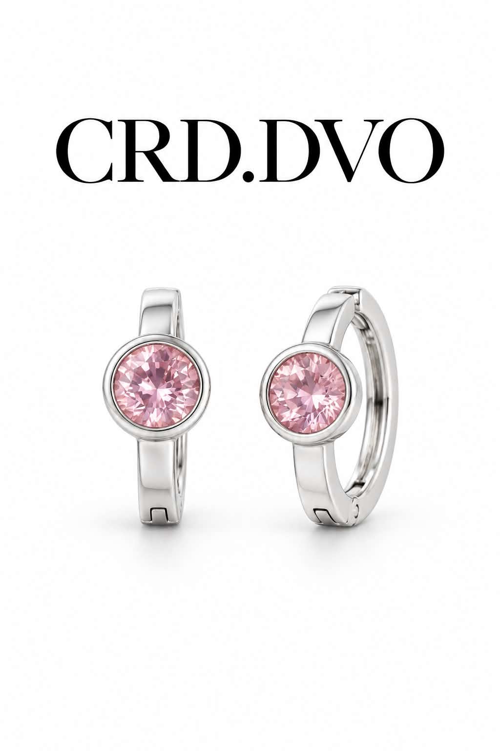 Rosé Lumière Crystal Hoop Earrings