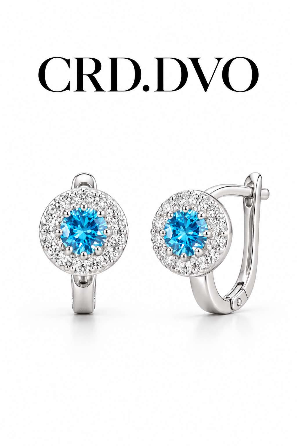 Azure Lumière Crystal Hoop Earrings