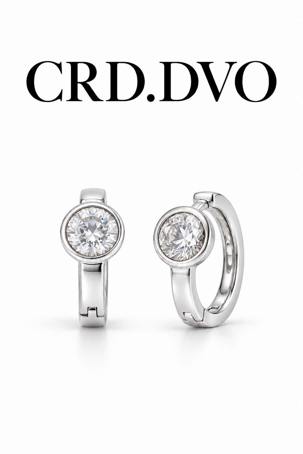 Éclat Solitaire Crystal Hoop Earrings