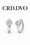Éclat Solitaire Crystal Hoop Earrings