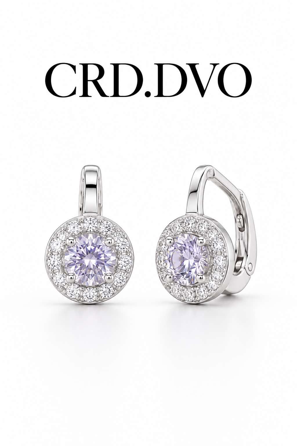 Amethyst Lumière Crystal Halo Hoop Earrings