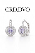 Amethyst Lumière Crystal Halo Hoop Earrings
