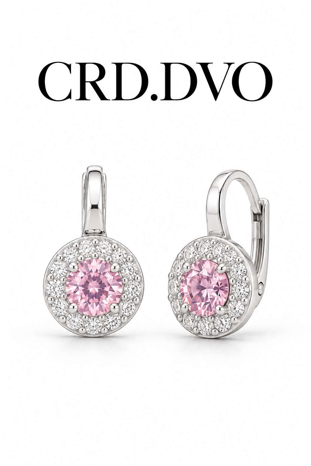 Rosé Amour Crystal Halo Hoop Earrings