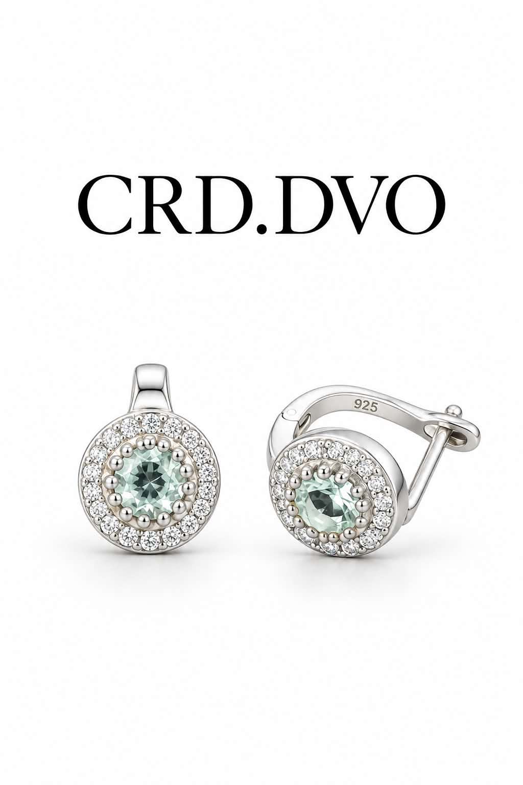 Mint Éclat Crystal Halo Hoop Earrings