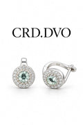 Mint Éclat Crystal Halo Hoop Earrings