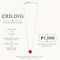 Scarlet Clover Silver Necklace